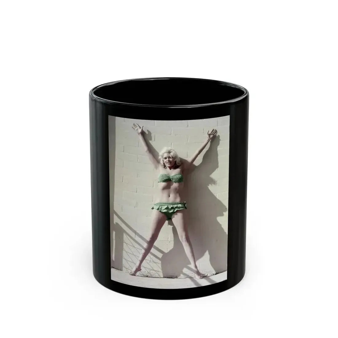 Jayne Mansfield #201 (Vintage Female Icon) Black Coffee Mug 11oz - Go Mug Yourself