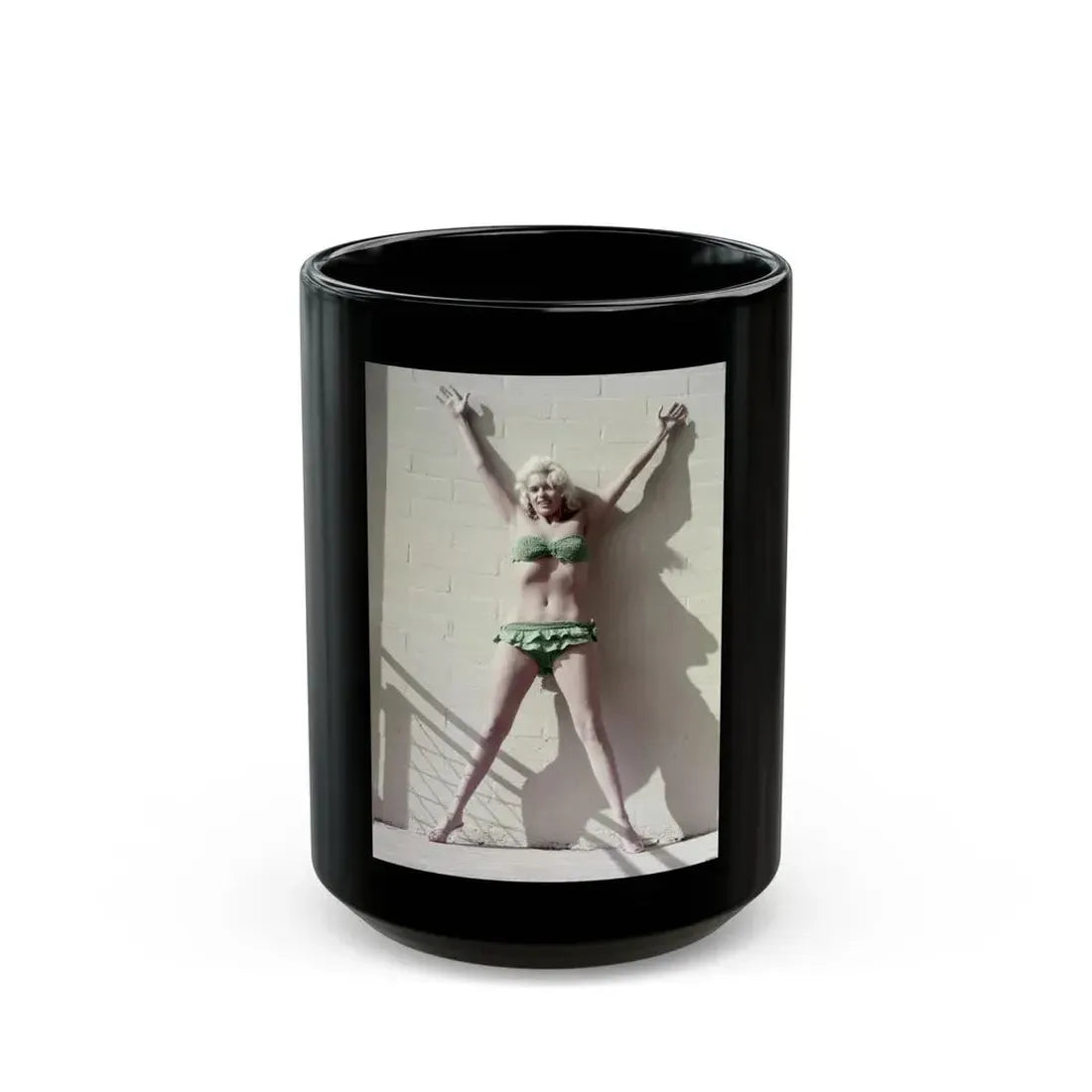 Jayne Mansfield #201 (Vintage Female Icon) Black Coffee Mug 15oz - Go Mug Yourself