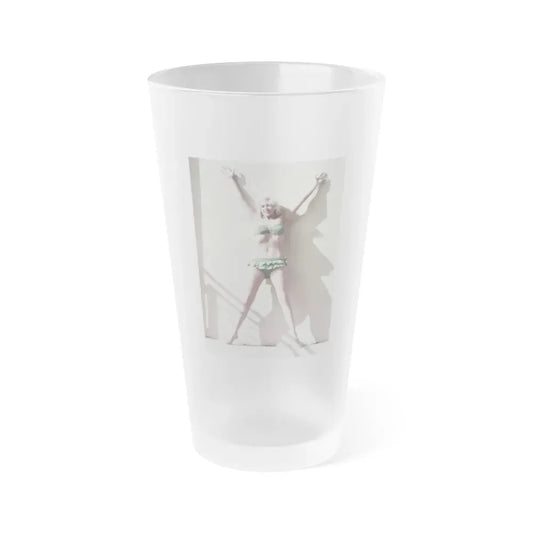 Jayne Mansfield #201 (Vintage Female Icon) Frosted Pint Glass 16oz 16oz Frosted - Go Mug Yourself