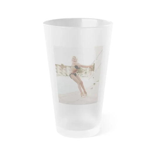 Jayne Mansfield #202 (Vintage Female Icon) Frosted Pint Glass 16oz 16oz Frosted - Go Mug Yourself