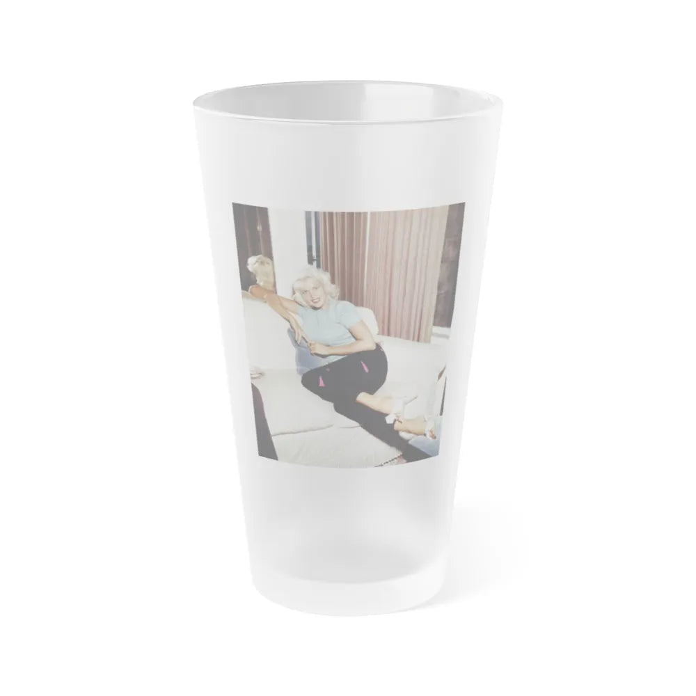 Jayne Mansfield #203 (Vintage Female Icon) Frosted Pint Glass 16oz-16oz-Frosted-Go Mug Yourself