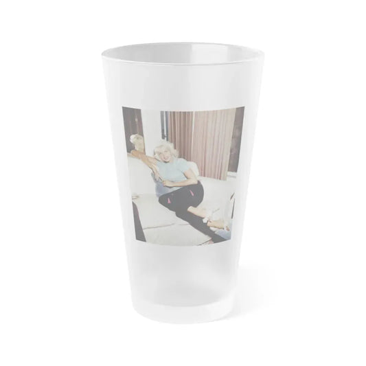 Jayne Mansfield #203 (Vintage Female Icon) Frosted Pint Glass 16oz 16oz Frosted - Go Mug Yourself