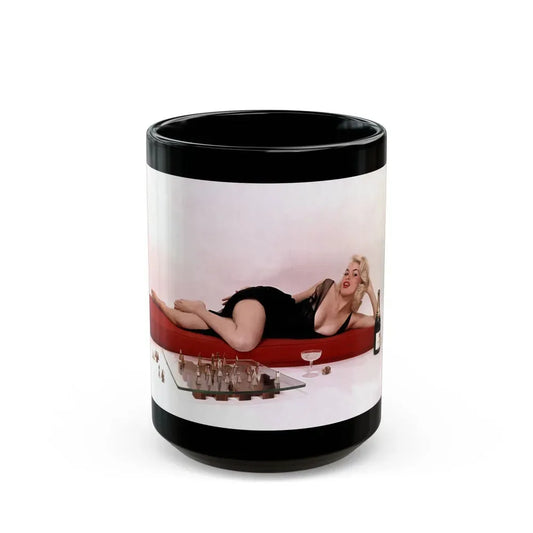 Jayne Mansfield #204 (Vintage Female Icon) Black Coffee Mug 15oz - Go Mug Yourself