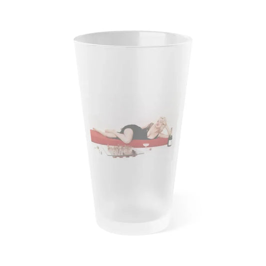 Jayne Mansfield #204 (Vintage Female Icon) Frosted Pint Glass 16oz 16oz Frosted - Go Mug Yourself