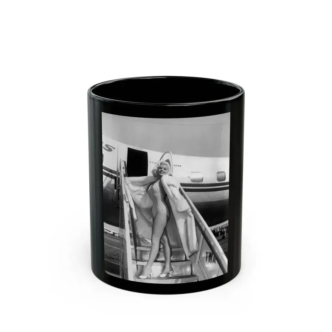 Jayne Mansfield #205 (Vintage Female Icon) Black Coffee Mug 11oz - Go Mug Yourself