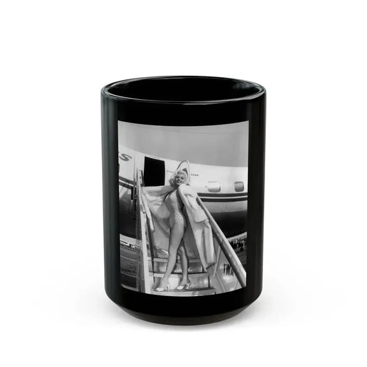 Jayne Mansfield #205 (Vintage Female Icon) Black Coffee Mug 15oz - Go Mug Yourself
