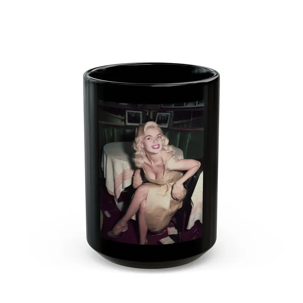 Jayne Mansfield #207 (Vintage Female Icon) Black Coffee Mug 15oz - Go Mug Yourself