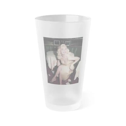 Jayne Mansfield #207 (Vintage Female Icon) Frosted Pint Glass 16oz 16oz Frosted - Go Mug Yourself