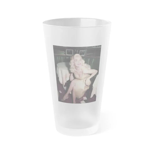 Jayne Mansfield #207 (Vintage Female Icon) Frosted Pint Glass 16oz 16oz Frosted - Go Mug Yourself