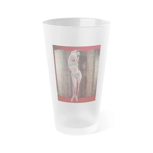 Jayne Mansfield #208 (Vintage Female Icon) Frosted Pint Glass 16oz 16oz Frosted - Go Mug Yourself