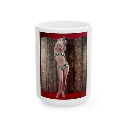 Jayne Mansfield #208 (Vintage Female Icon) White Coffee Mug 15oz - Go Mug Yourself
