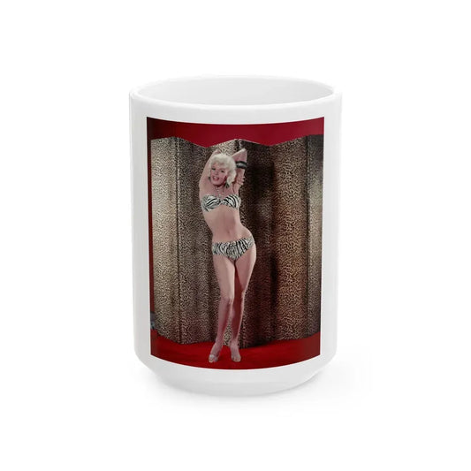 Jayne Mansfield #208 (Vintage Female Icon) White Coffee Mug 15oz - Go Mug Yourself
