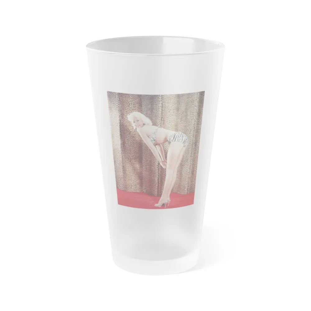 Jayne Mansfield #209 (Vintage Female Icon) Frosted Pint Glass 16oz-16oz-Frosted-Go Mug Yourself