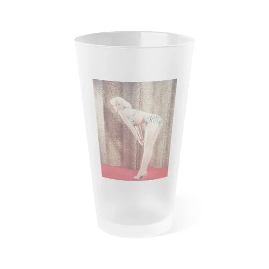 Jayne Mansfield #209 (Vintage Female Icon) Frosted Pint Glass 16oz 16oz Frosted - Go Mug Yourself