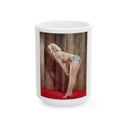 Jayne Mansfield #209 (Vintage Female Icon) White Coffee Mug 15oz - Go Mug Yourself