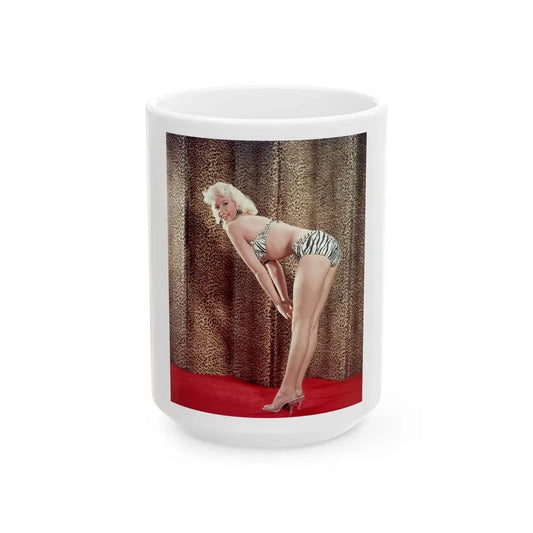 Jayne Mansfield #209 (Vintage Female Icon) White Coffee Mug 15oz - Go Mug Yourself