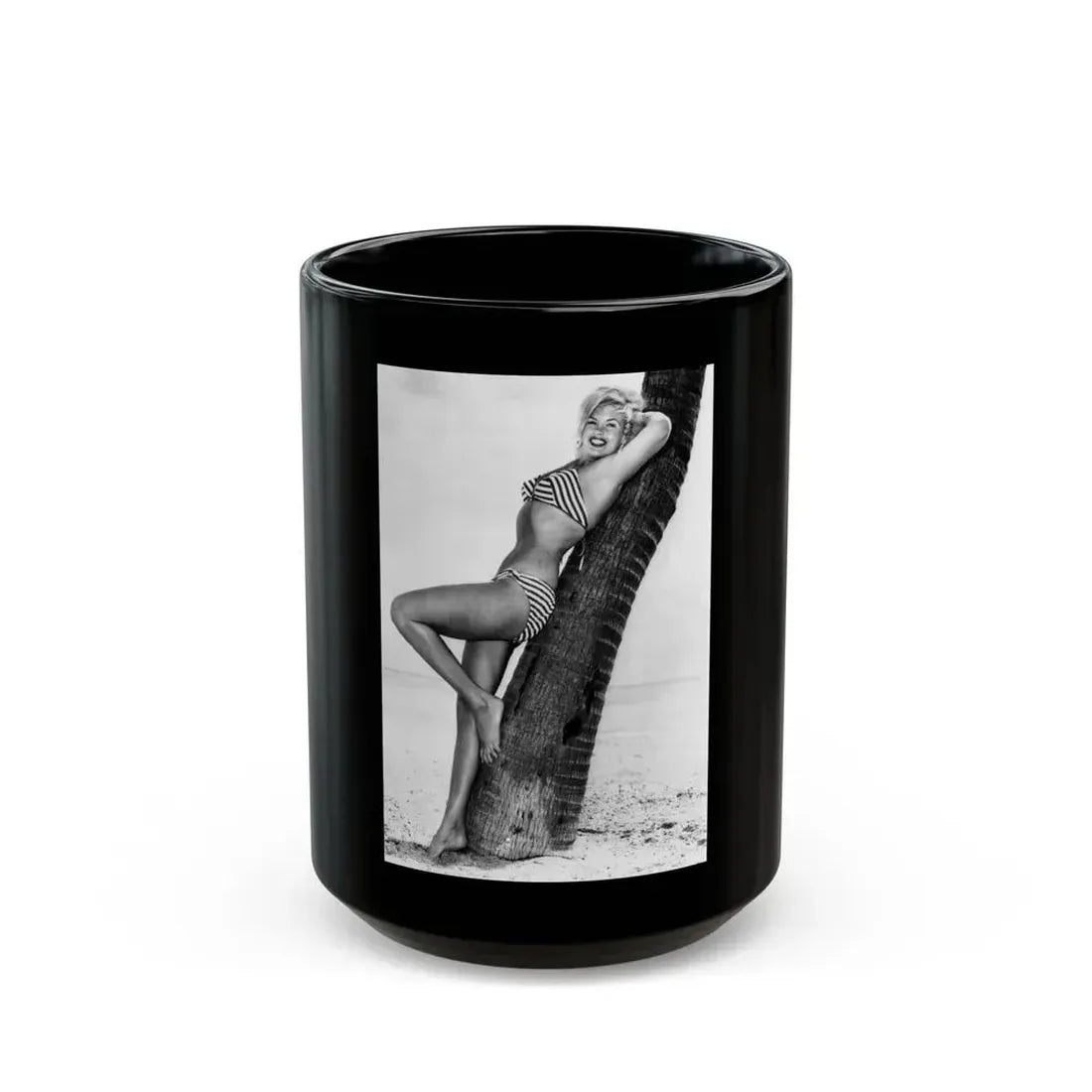 Jayne Mansfield #210 (Vintage Female Icon) Black Coffee Mug 15oz - Go Mug Yourself