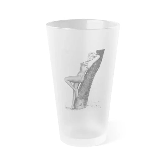 Jayne Mansfield #210 (Vintage Female Icon) Frosted Pint Glass 16oz 16oz Frosted - Go Mug Yourself