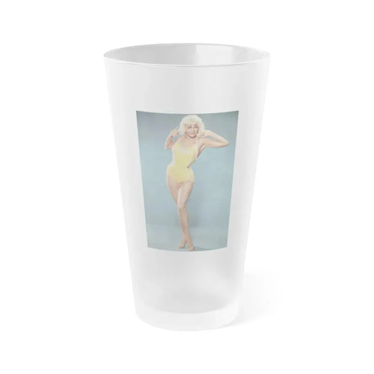 Jayne Mansfield #211 (Vintage Female Icon) Frosted Pint Glass 16oz 16oz Frosted - Go Mug Yourself