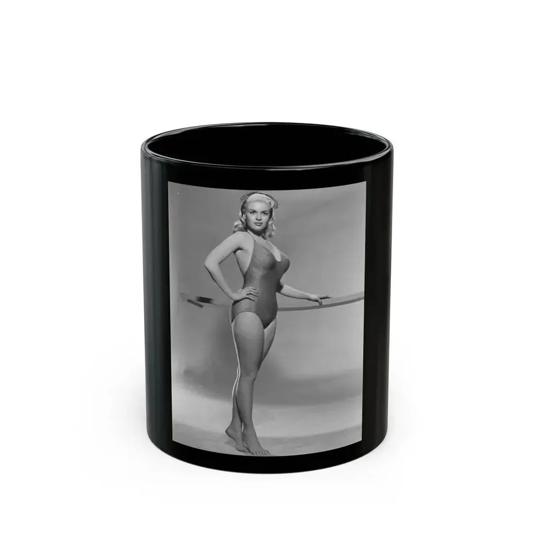 Jayne Mansfield #212 (Vintage Female Icon) Black Coffee Mug 11oz - Go Mug Yourself
