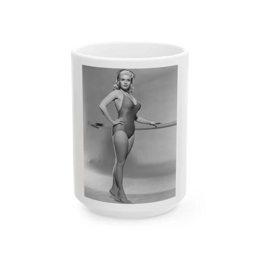 Jayne Mansfield #212 (Vintage Female Icon) White Coffee Mug 15oz - Go Mug Yourself
