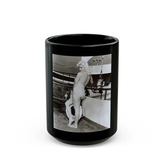 Jayne Mansfield #215 (Vintage Female Icon) Black Coffee Mug 15oz - Go Mug Yourself