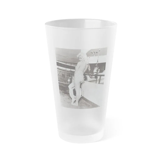 Jayne Mansfield #215 (Vintage Female Icon) Frosted Pint Glass 16oz-16oz-Frosted-Go Mug Yourself