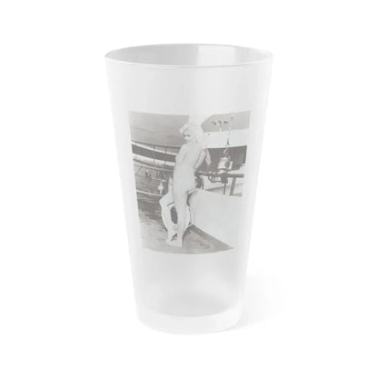 Jayne Mansfield #215 (Vintage Female Icon) Frosted Pint Glass 16oz 16oz Frosted - Go Mug Yourself