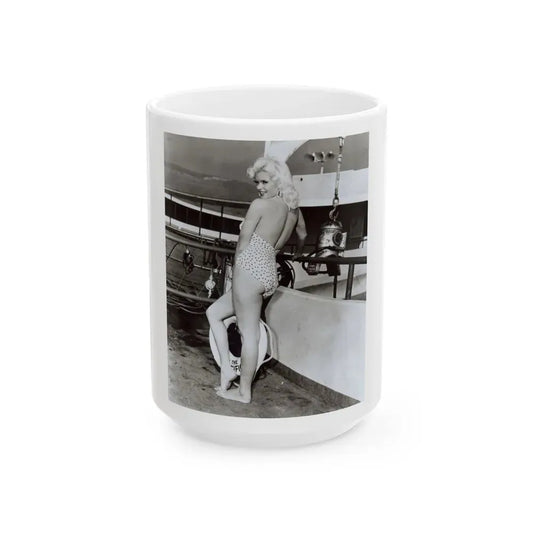 Jayne Mansfield #215 (Vintage Female Icon) White Coffee Mug 15oz - Go Mug Yourself
