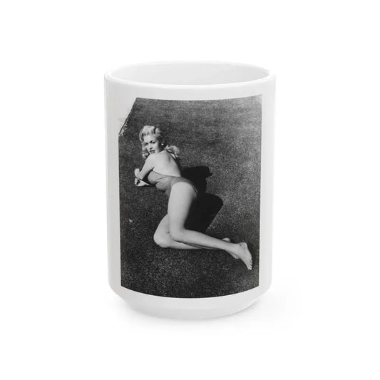 Jayne Mansfield #217 (Vintage Female Icon) White Coffee Mug 15oz - Go Mug Yourself
