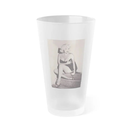 Jayne Mansfield #222 (Vintage Female Icon) Frosted Pint Glass 16oz 16oz Frosted - Go Mug Yourself