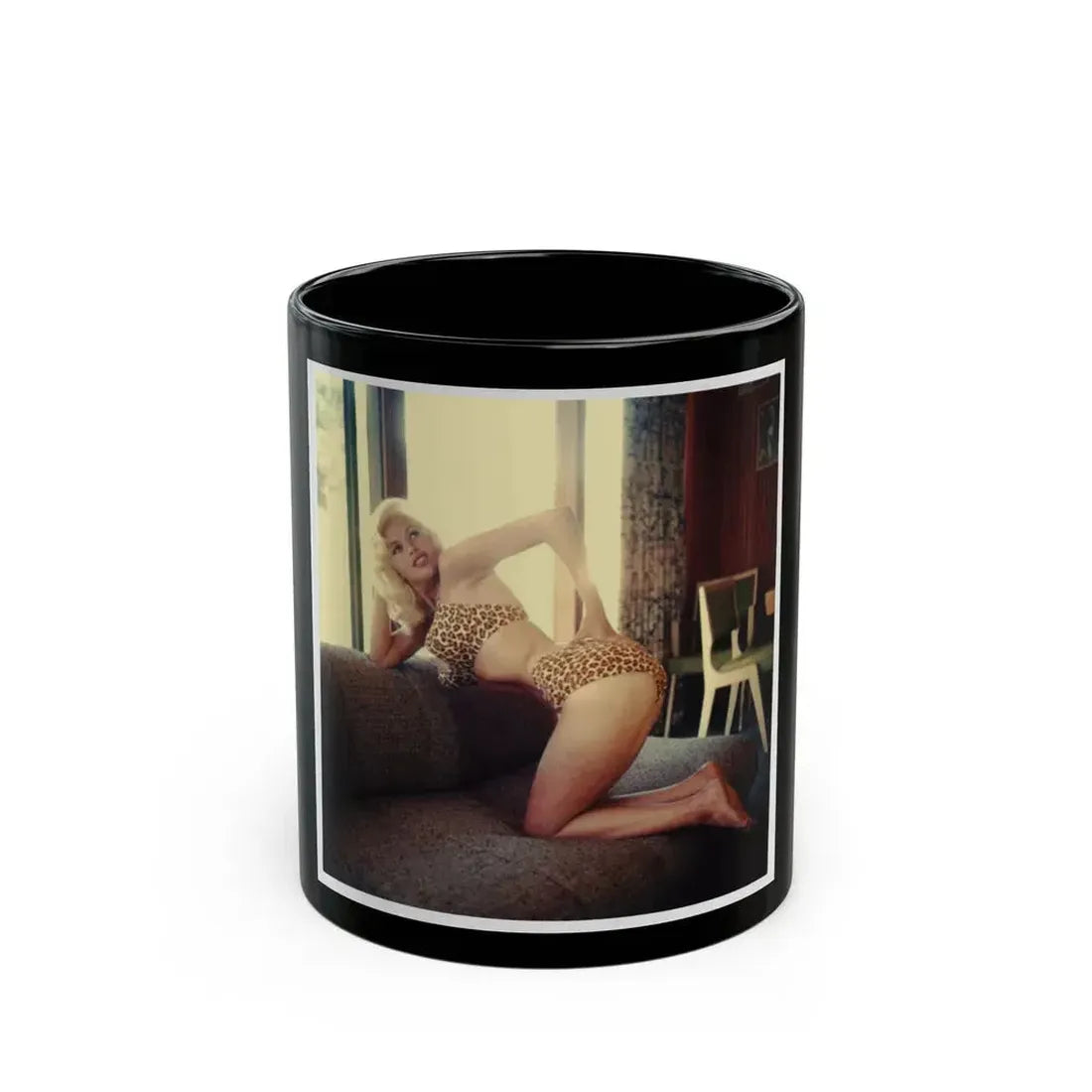 Jayne Mansfield #223 (Vintage Female Icon) Black Coffee Mug 11oz - Go Mug Yourself