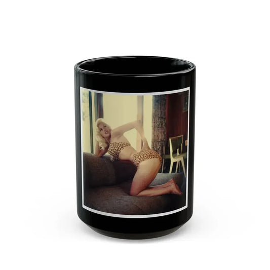 Jayne Mansfield #223 (Vintage Female Icon) Black Coffee Mug 15oz - Go Mug Yourself