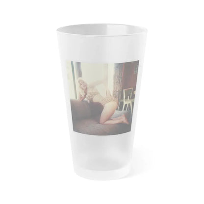 Jayne Mansfield #223 (Vintage Female Icon) Frosted Pint Glass 16oz 16oz Frosted - Go Mug Yourself