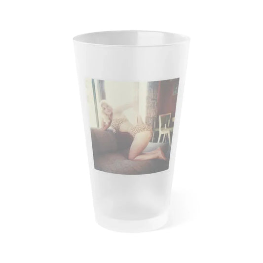 Jayne Mansfield #223 (Vintage Female Icon) Frosted Pint Glass 16oz 16oz Frosted - Go Mug Yourself