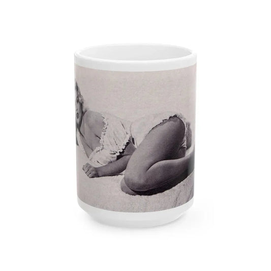 Jayne Mansfield #224 (Vintage Female Icon) White Coffee Mug 15oz - Go Mug Yourself