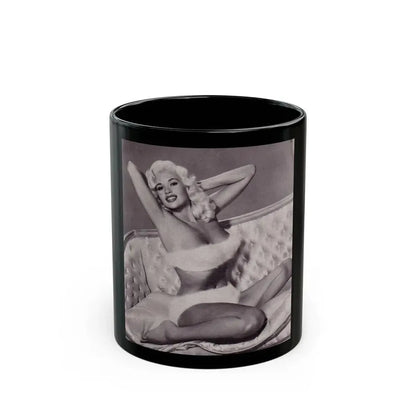 Jayne Mansfield #225 (Vintage Female Icon) Black Coffee Mug 11oz - Go Mug Yourself