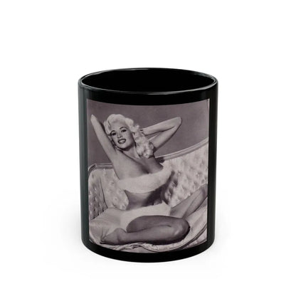 Jayne Mansfield #225 (Vintage Female Icon) Black Coffee Mug 11oz - Go Mug Yourself