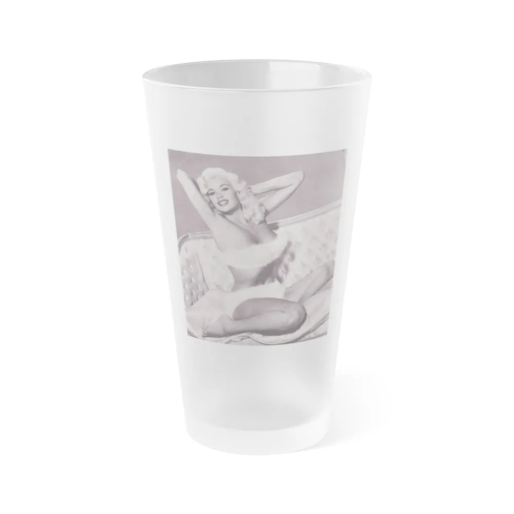 Jayne Mansfield #225 (Vintage Female Icon) Frosted Pint Glass 16oz-16oz-Frosted-Go Mug Yourself