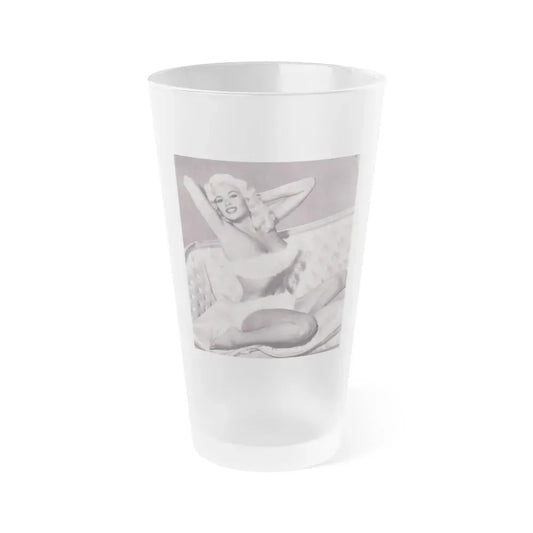 Jayne Mansfield #225 (Vintage Female Icon) Frosted Pint Glass 16oz 16oz Frosted - Go Mug Yourself