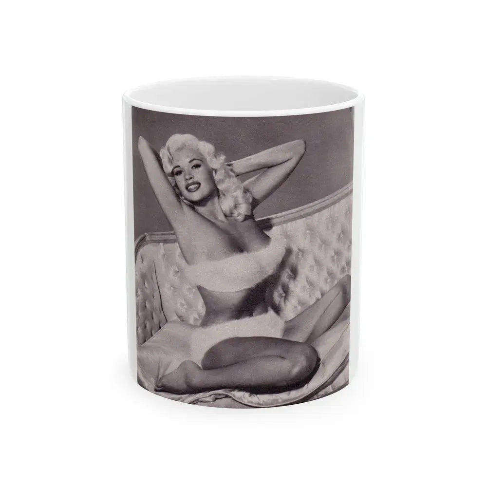 Jayne Mansfield #225 (Vintage Female Icon) White Coffee Mug 11oz - Go Mug Yourself