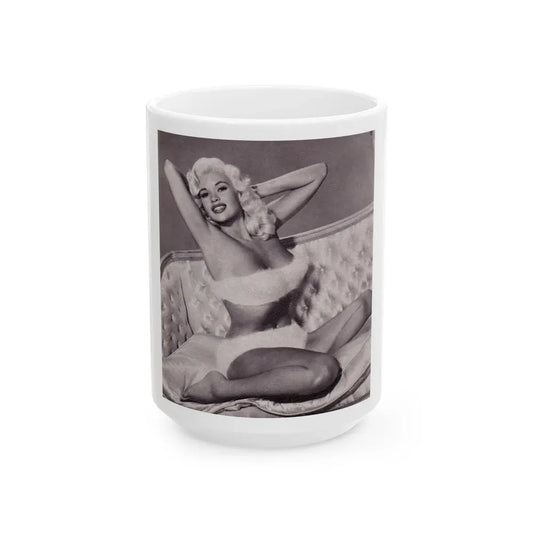 Jayne Mansfield #225 (Vintage Female Icon) White Coffee Mug 15oz - Go Mug Yourself