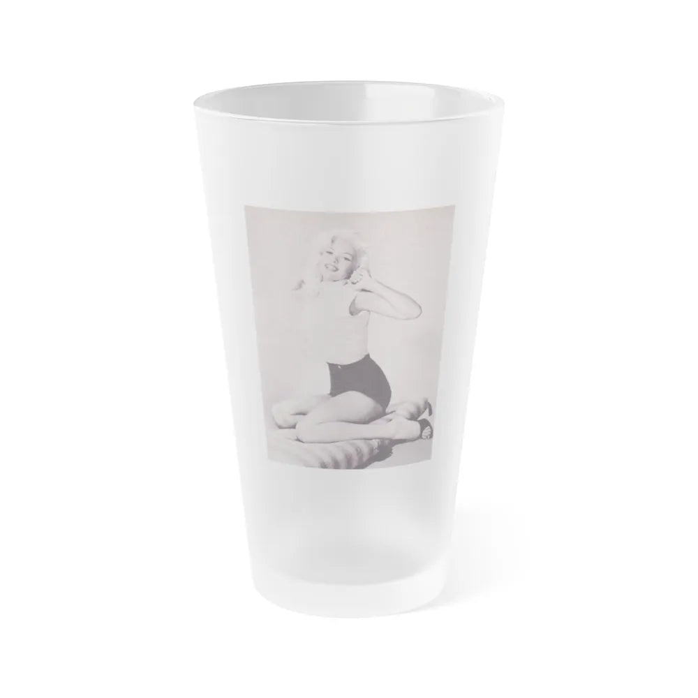 Jayne Mansfield #226 (Vintage Female Icon) Frosted Pint Glass 16oz-16oz-Frosted-Go Mug Yourself