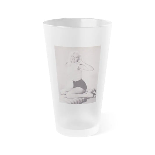 Jayne Mansfield #226 (Vintage Female Icon) Frosted Pint Glass 16oz-16oz-Frosted-Go Mug Yourself