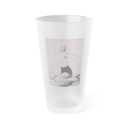 Jayne Mansfield #226 (Vintage Female Icon) Frosted Pint Glass 16oz 16oz Frosted - Go Mug Yourself