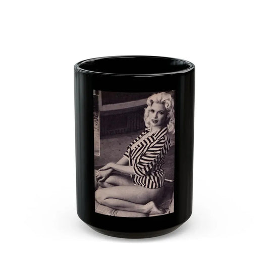 Jayne Mansfield #227 (Vintage Female Icon) Black Coffee Mug 15oz - Go Mug Yourself