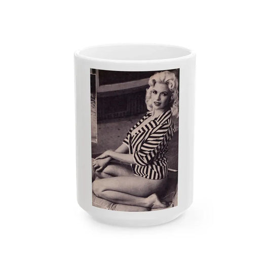 Jayne Mansfield #227 (Vintage Female Icon) White Coffee Mug 15oz - Go Mug Yourself