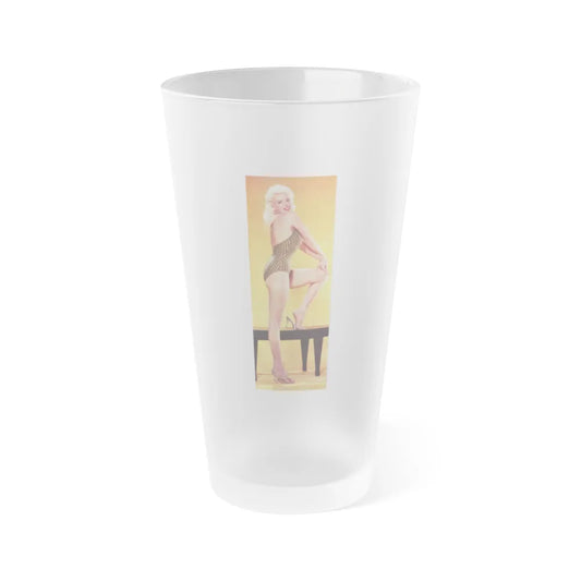 Jayne Mansfield #230 (Vintage Female Icon) Frosted Pint Glass 16oz-16oz-Frosted-Go Mug Yourself