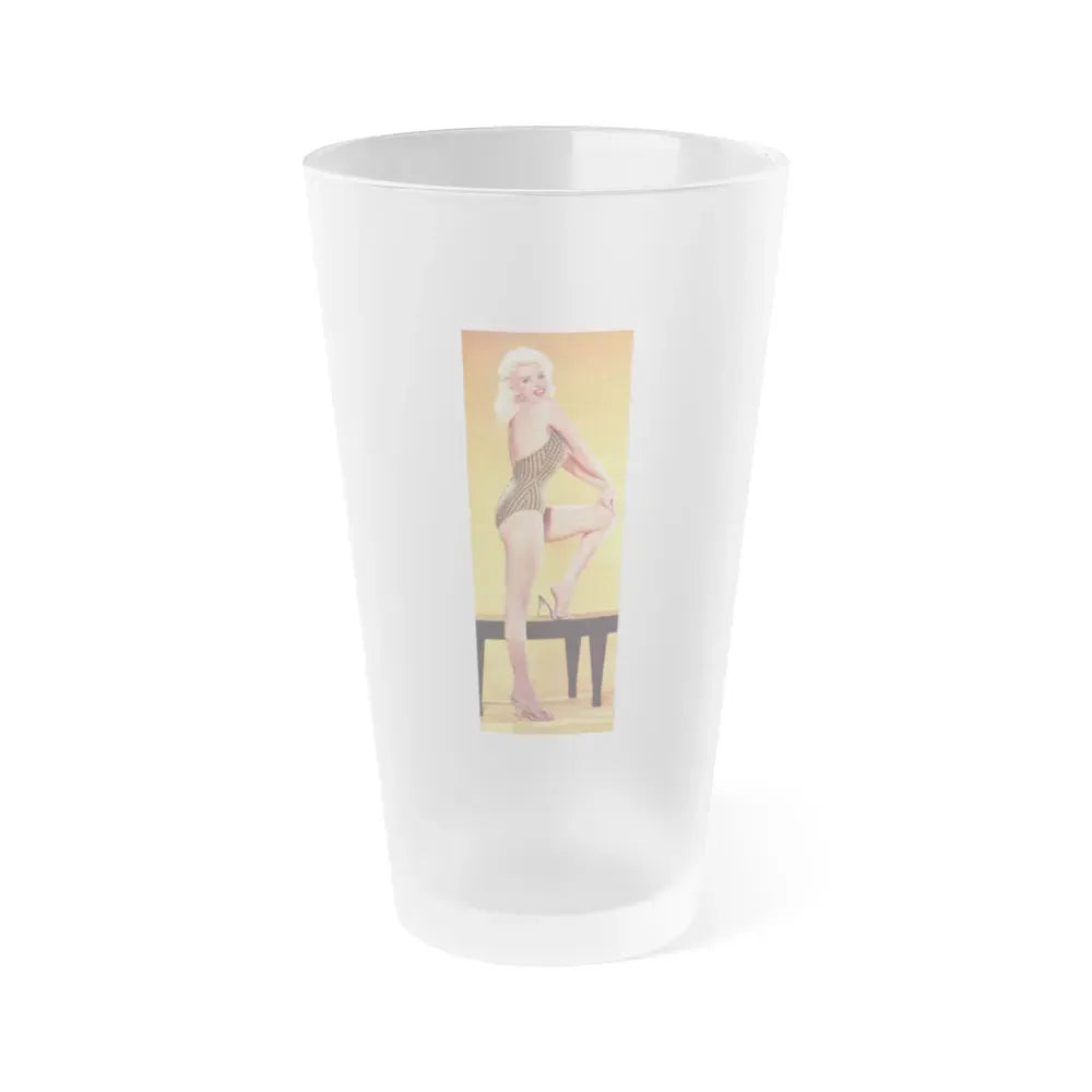 Jayne Mansfield #230 (Vintage Female Icon) Frosted Pint Glass 16oz 16oz Frosted - Go Mug Yourself