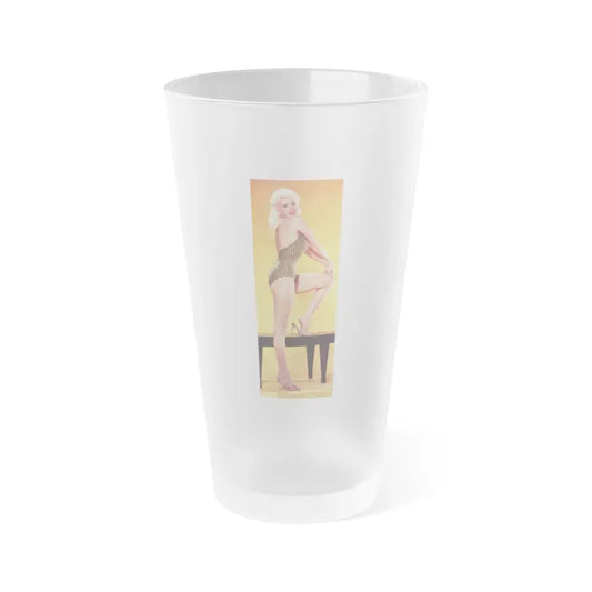 Jayne Mansfield #230 (Vintage Female Icon) Frosted Pint Glass 16oz 16oz Frosted - Go Mug Yourself